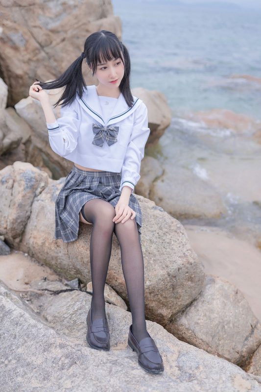 Coser@木绵绵OwO Vol.040 海边JK-六月图吧