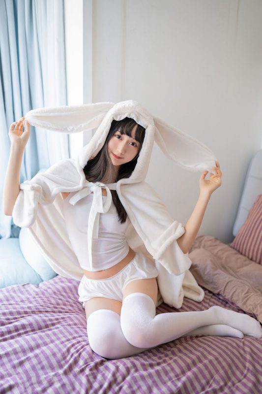 Coser@木绵绵OwO Vol.014 浴巾兔子-六月图吧