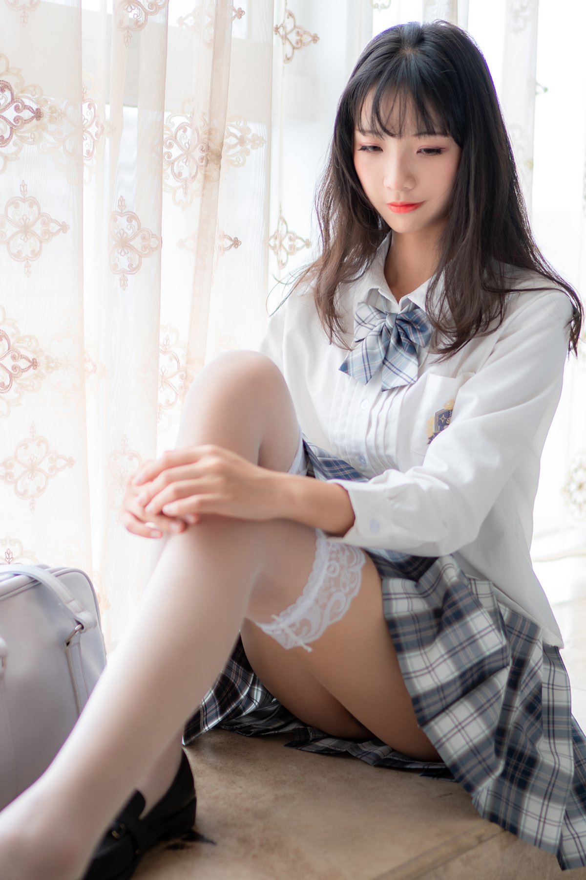 Coser@西瓜少女 Vol.021 JK格子裙-六月图吧
