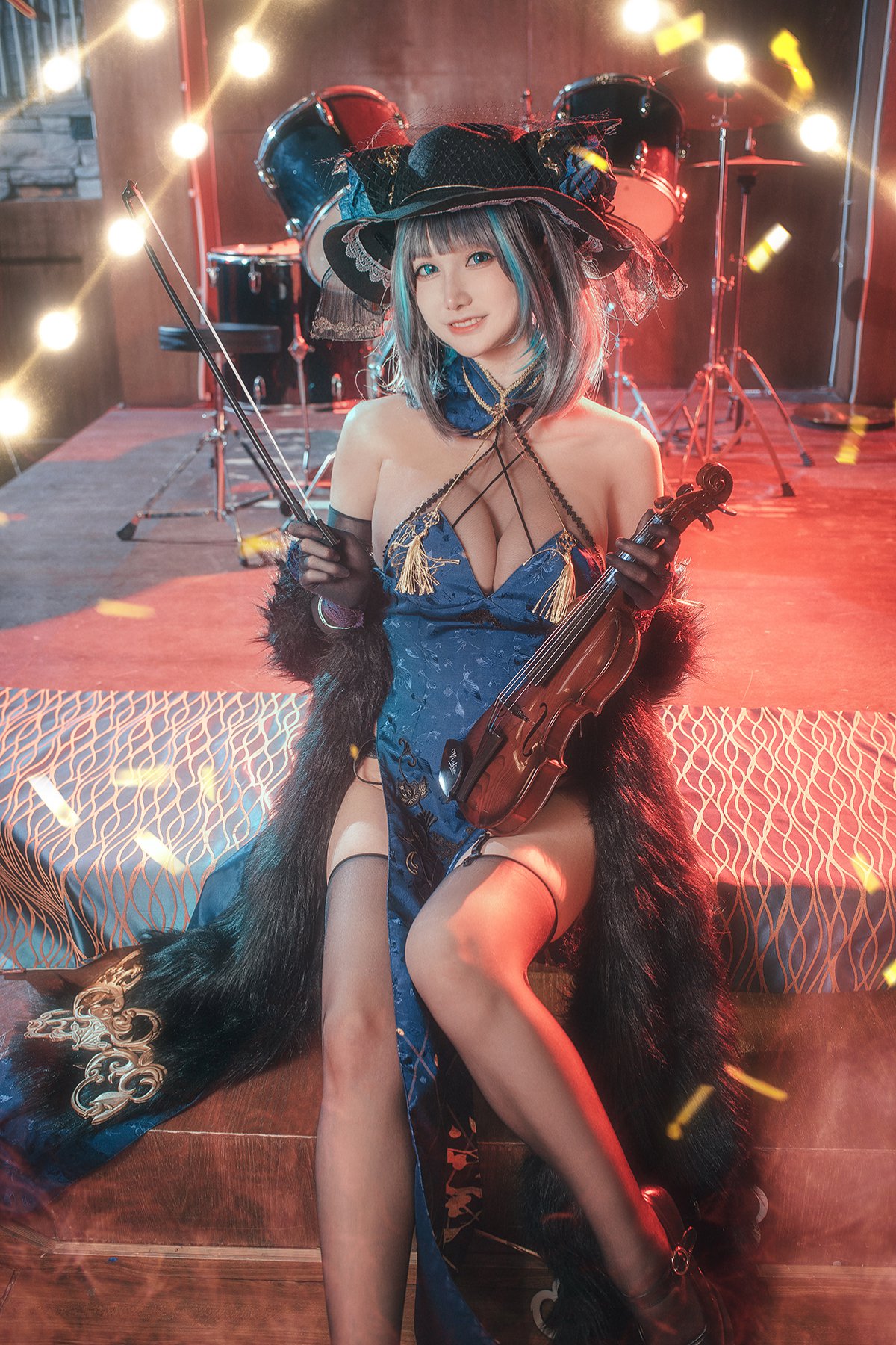 Coser@仙九Airi Vol.003 柴郡旗袍-六月图吧