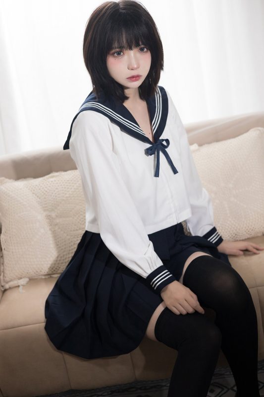 Coser@疯猫ss Vol.065 病娇JK-六月图吧