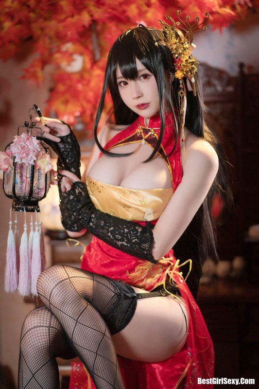 Coser@西园寺南歌写真 大凤 旗袍-六月图吧