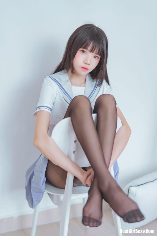 Coser@桜桃喵 Vol.068 校服黑丝-六月图吧