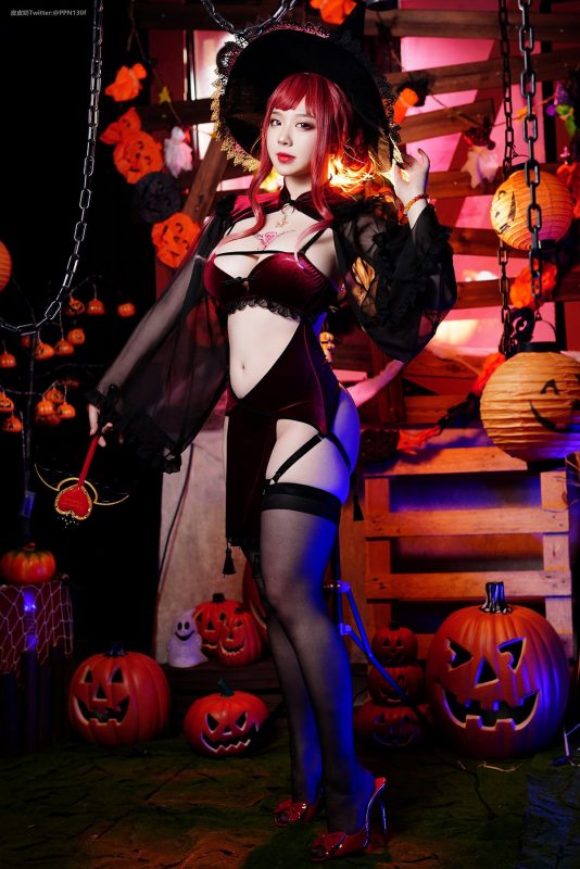 Coser@皮皮奶可可爱了啦 万圣节女巫-六月图吧