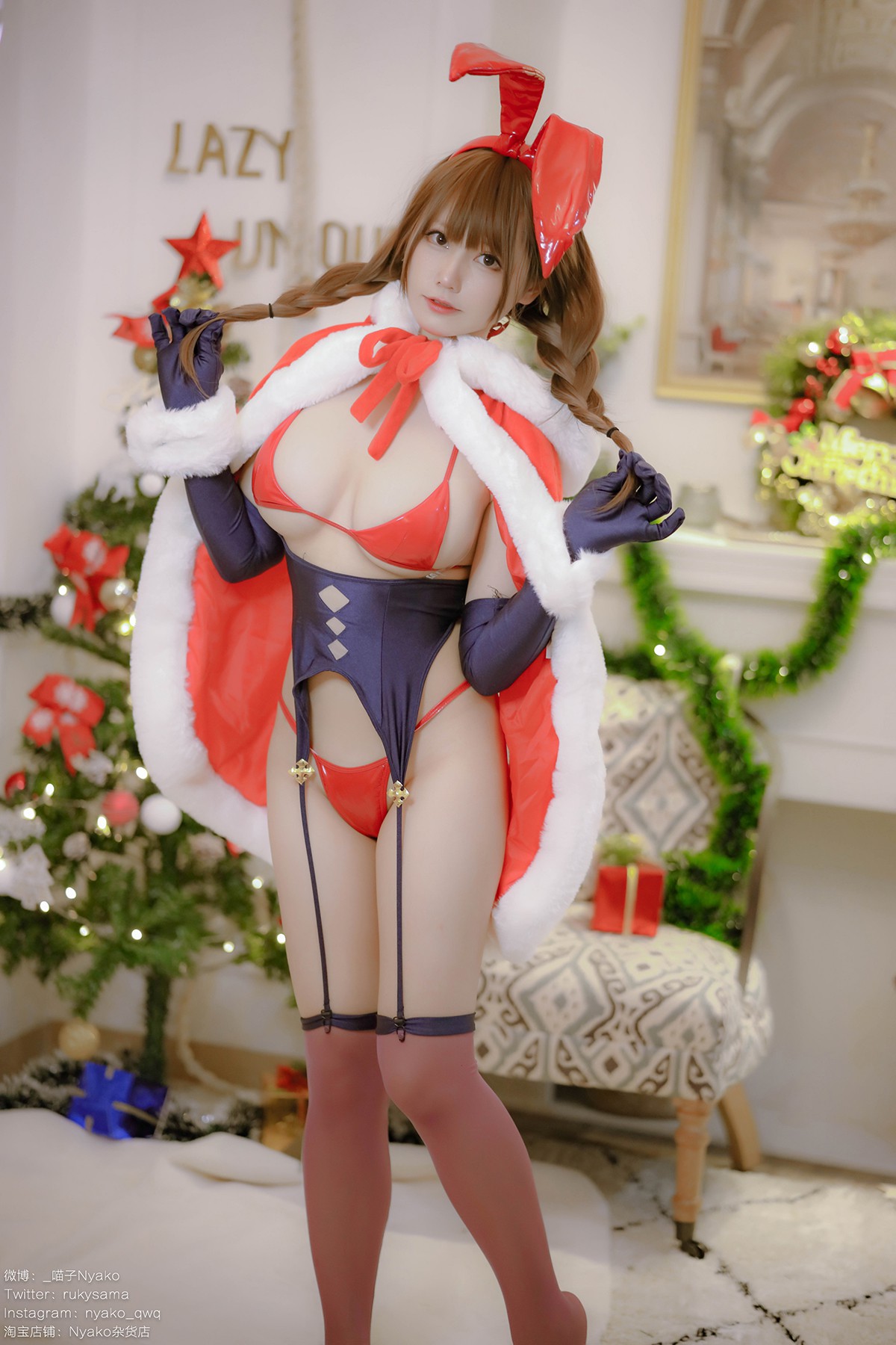 Coser@Nyako喵子 Christmas Bunny A-六月图吧