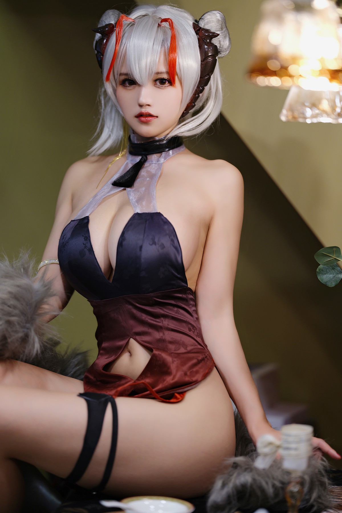 Coser@小仓千代w Vol.021 w旗袍-六月图吧