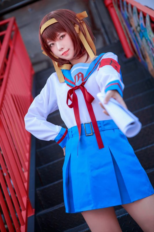 Coser@G44不会受伤 Vol.067 凉宫 制服-六月图吧