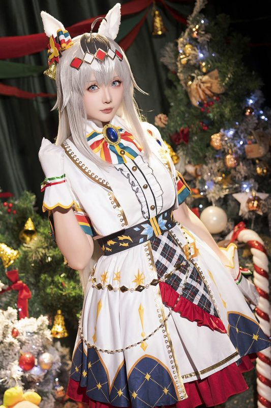 Coser@星之迟迟Hoshilily – 2023年12月计划赠品 赛马娘 小栗帽 圣诞衣装-六月图吧