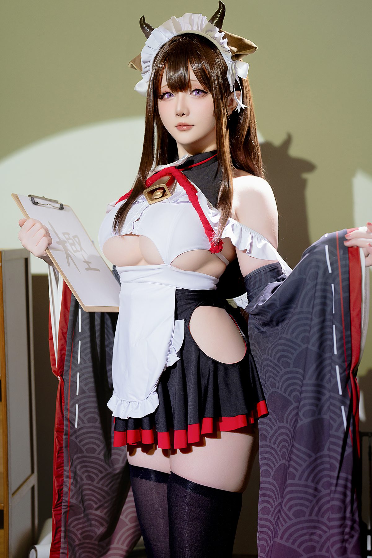 Coser@星之迟迟Hoshilily – 2023年12月计划B 碧蓝航线 樫野 女仆-六月图吧