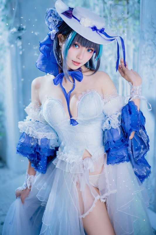Coser@Ely_eee ElyEE子 – Cheshire Dress 柴郡禮服-六月图吧