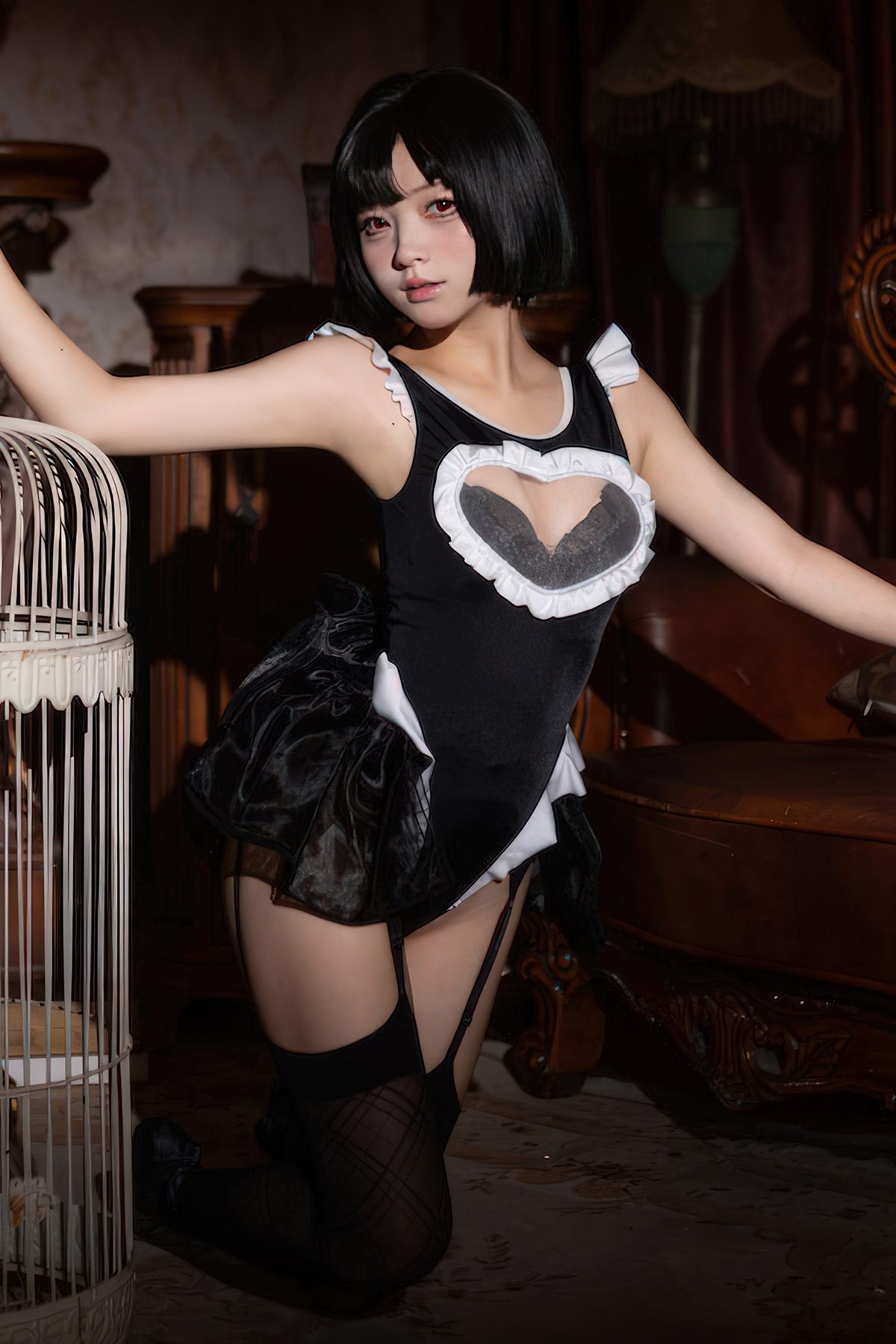 Coser@花铃 – 马戏团芭蕾 吊带袜高叉-六月图吧