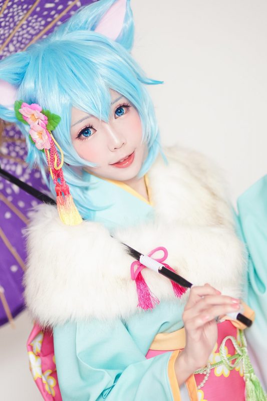 Coser@Ely_eee ElyEE子 – 诗乃浴衣-六月图吧