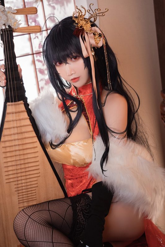 Coser@面饼仙儿 No.098 大凤旗袍-六月图吧