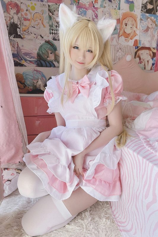 Coser@习呆呆 – 猫耳女仆 Necomimi Maid Servant-六月图吧