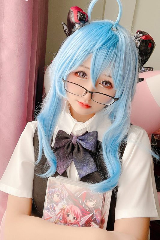 Coser@KuukoW No.067 Ganyu Pure Seifuku-六月图吧
