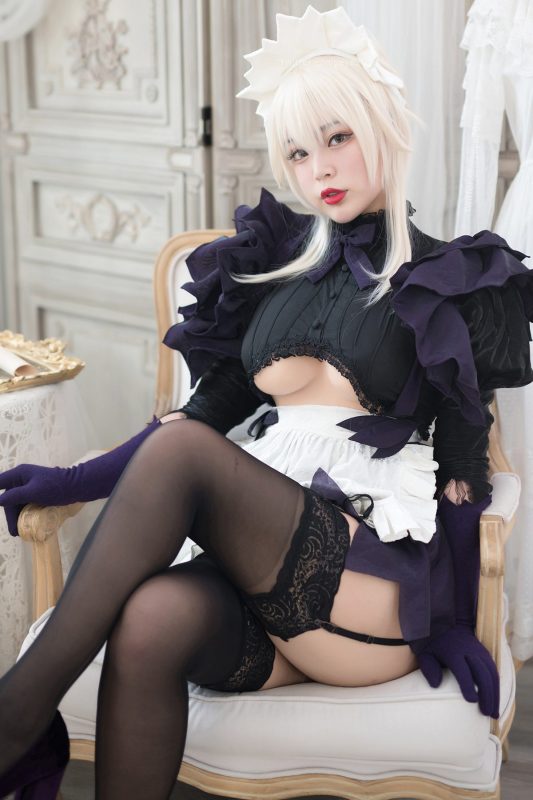 Coser@白烨 Vol.054 黑枪呆女仆-六月图吧