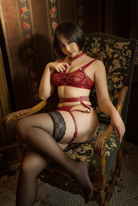 Coser@麻花麻花酱 vol.030 红内衣-六月图吧