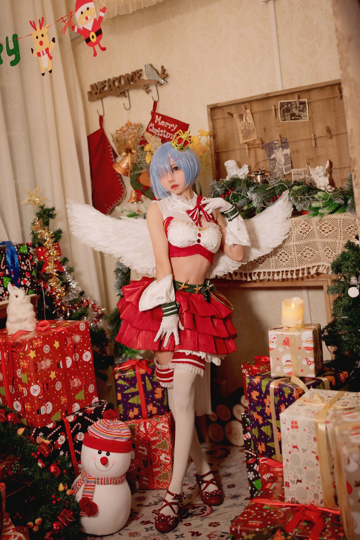 Coser@花柒Hana Vol.003 圣诞蕾姆cos-六月图吧