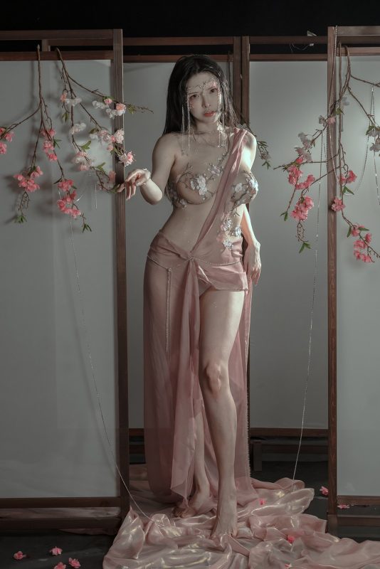 Coser@秋和柯基 Vol.061 粉 桃花神-六月图吧