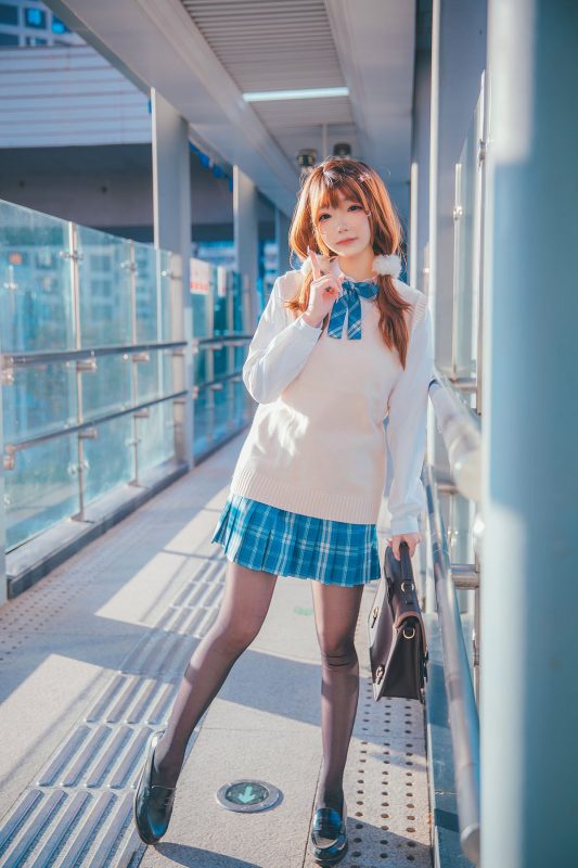 Coser@雪晴Astra Vol.036 JK夕阳-六月图吧