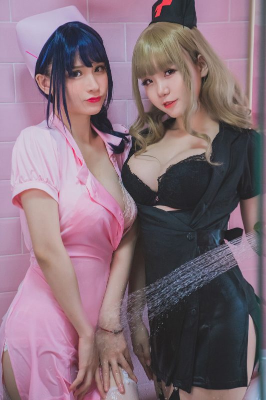 Coser@Yoko宅夏 And 小野妹子W And 白金Saki – 四人彼女 Part3-六月图吧