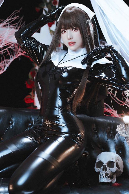 Coser@miko酱ww – 黑白修女-六月图吧
