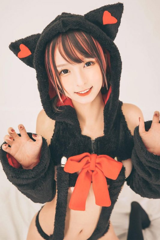Coser@神楽坂真冬 Vol.077 绝对企画-白黑の猫 Part2-六月图吧