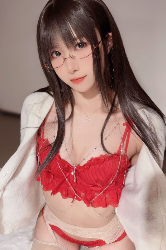 Coser@布丁大法 Pudding Dafa – 覆盆子眼镜娘-六月图吧