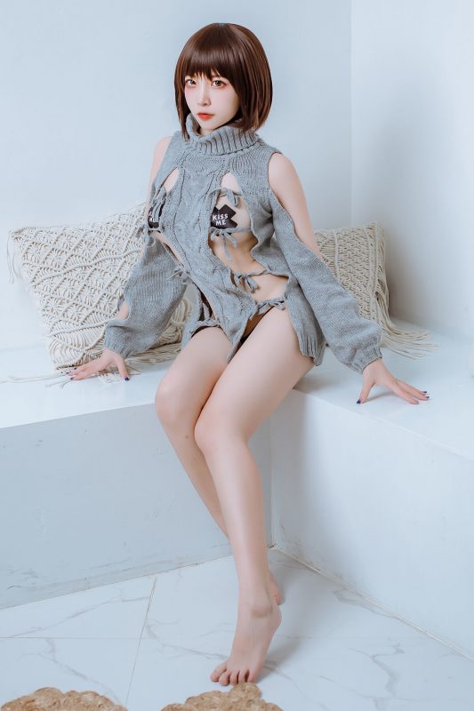 Coser@二佐Nisa – 私房洞洞毛衣-六月图吧