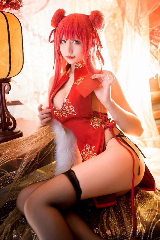 Coser@九曲Jean – 碧蓝航线 加利索新春旗袍-六月图吧