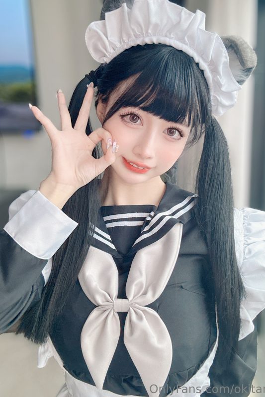Coser@沖田凜花 – Rinka Sailor Suit Maid-六月图吧