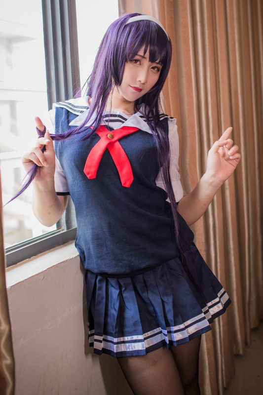 Coser@九曲Jean – 霞之丘诗羽夏季校服-六月图吧
