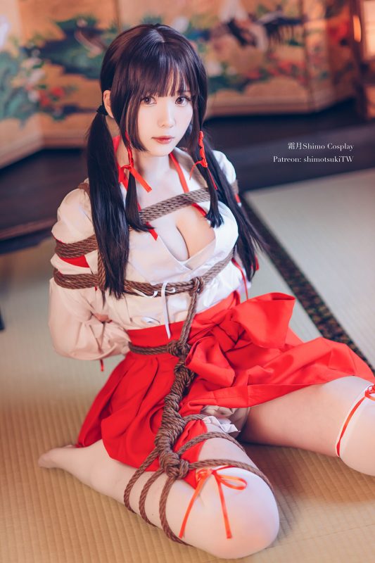 Coser@霜月shimo – 巫女捆绑-六月图吧