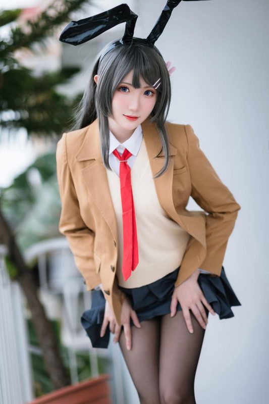 Coser@瓜希酱 – 樱岛麻衣 校服-六月图吧