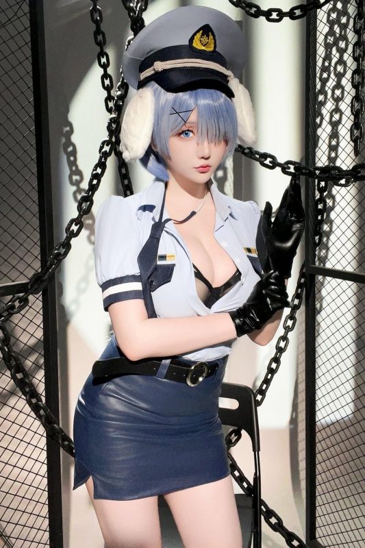 Coser@星之迟迟Hoshilily – 2024年02月计划C RE0 蕾姆 狗耳警官 Part2-六月图吧