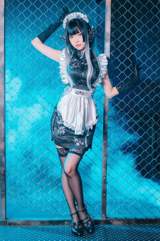Coser@Ely_eee ElyEE子 – 賽博女僕 Melanite黑榴石-六月图吧