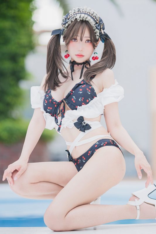 Coser@Ely_eee ElyEE子 – 2023 August B-櫻桃地雷系少女 Cherry Ground Mine Girl-六月图吧