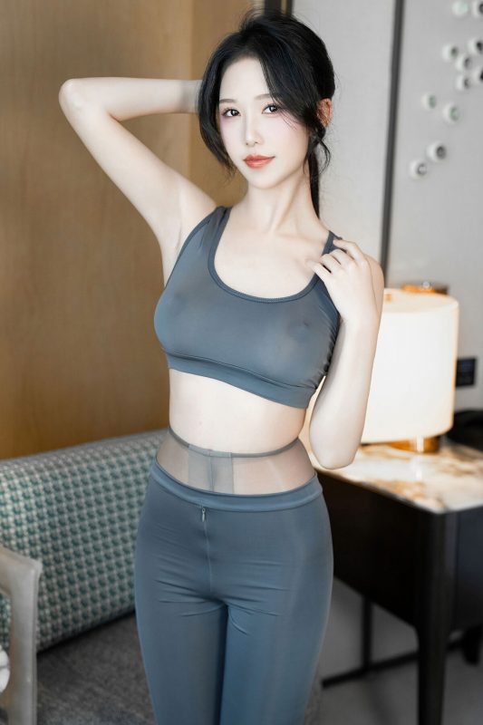 Coser@抖娘-利世 灰色瑜伽服 Part1-六月图吧