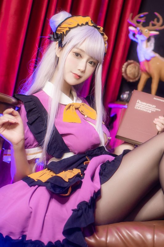 Coser@羽生三未 – 万圣黑丝女仆-六月图吧