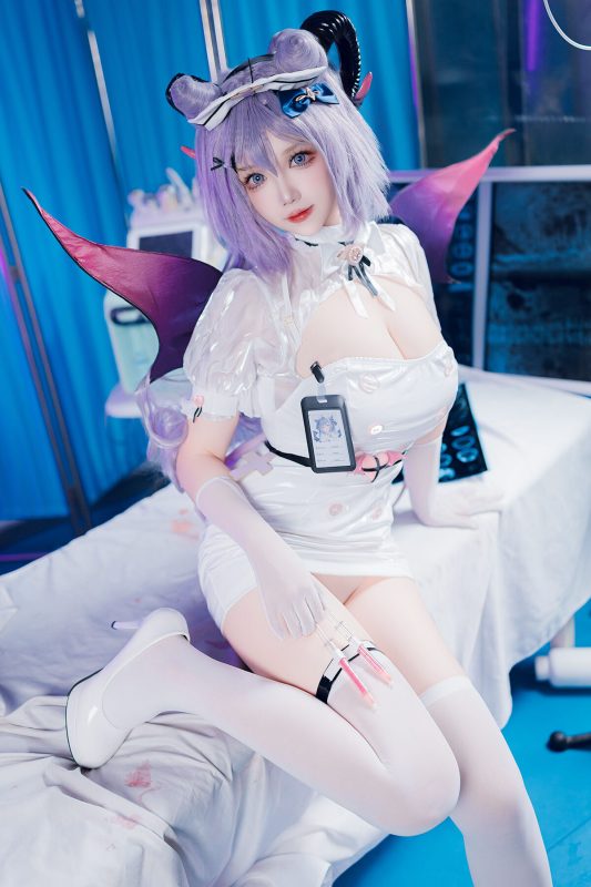 Coser@雪晴Astra – 2024万圣节 护士刻晴-六月图吧