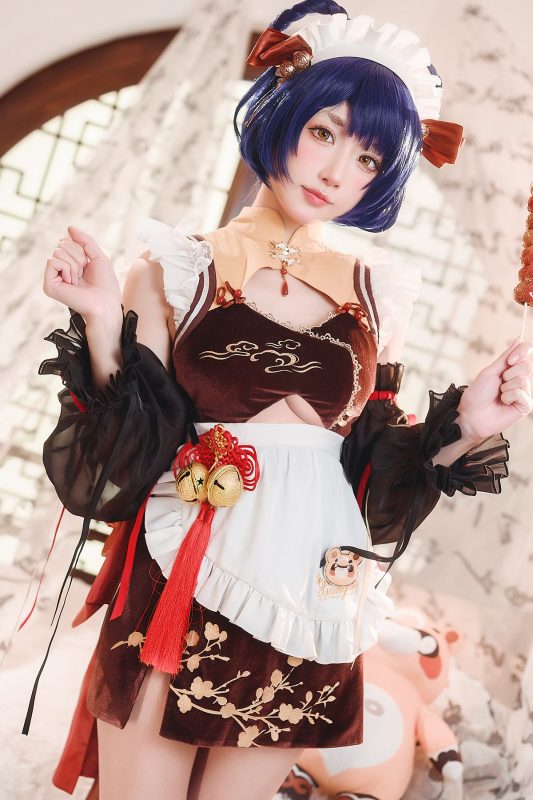 Coser@阿包也是兔娘 – 香菱女仆-六月图吧