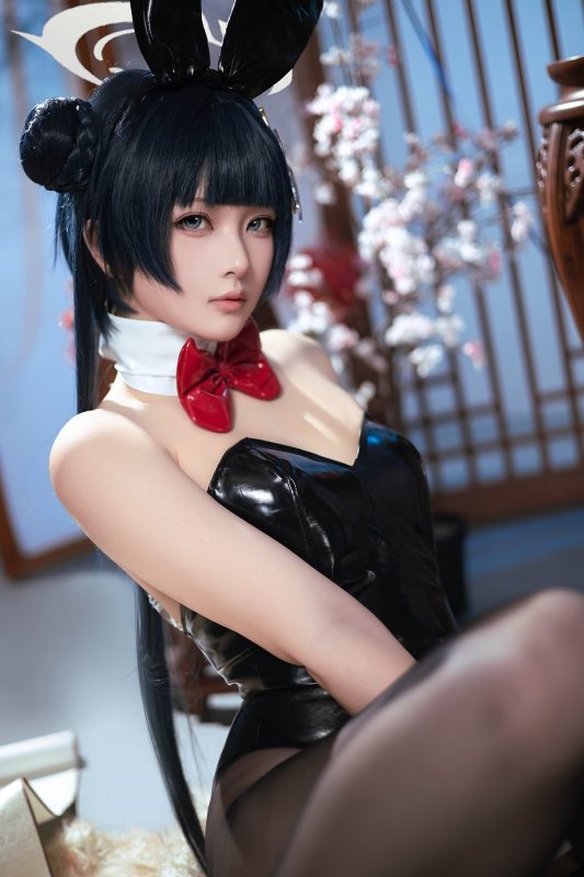 Coser@屿鱼 – 蔚蓝档案 龙华妃咲 兔女郎-六月图吧