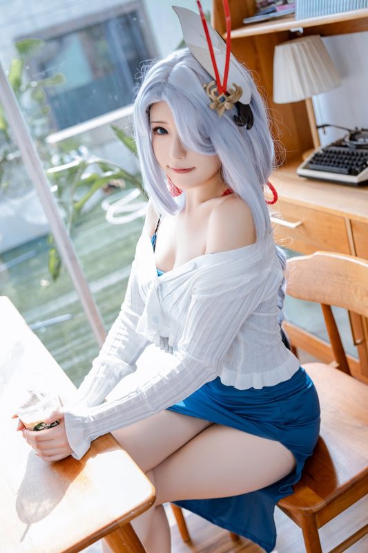 Coser@Quan冉有点饿 – 原神 申鹤 同人礼服-六月图吧