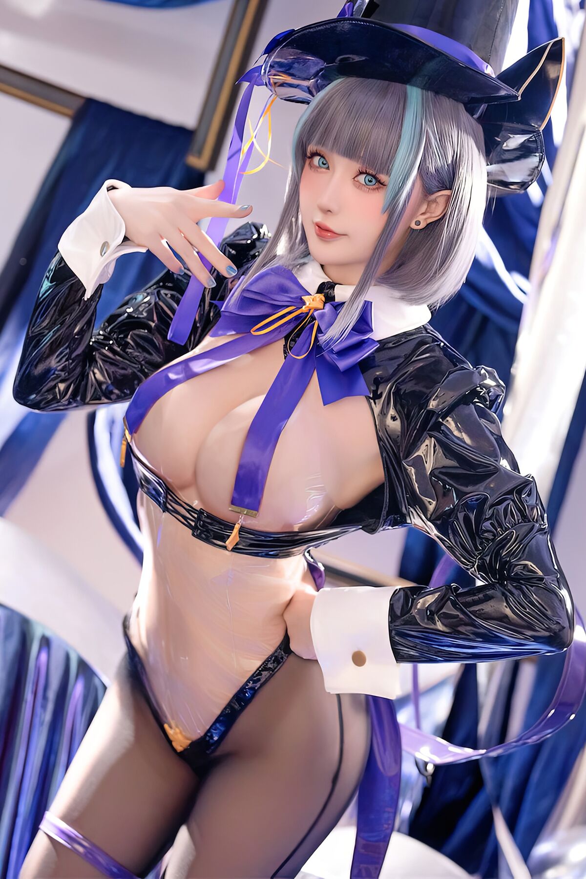 Coser@星之迟迟Hoshilily – 碧蓝航线-柴郡·绚烂夜梦-六月图吧
