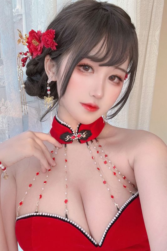Coser@三度_69 – 红丝绒旗袍-六月图吧