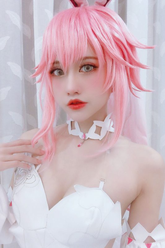 Coser@PingPing – Yae Sakura Wedding Dress (14P – 1V)-六月图吧
