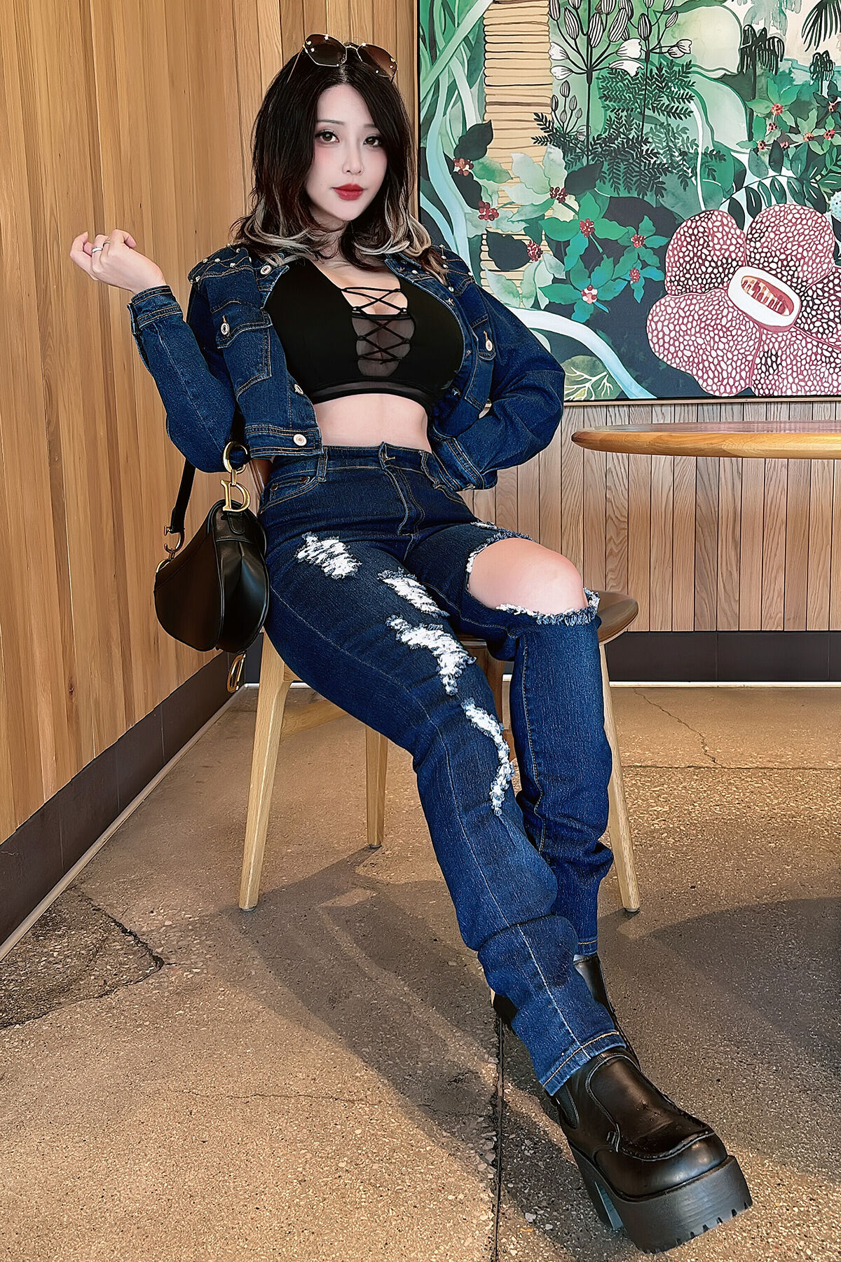 Coser@Hana Bunny – Denim Bunny (15P)-六月图吧