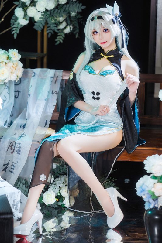 Coser@Tomoyo酱 – 星穹铁道 流萤旗袍 (25P)-六月图吧