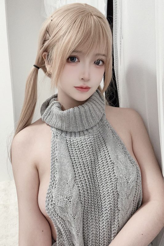 Coser@疯猫ss – 露背毛衣 (16P)-六月图吧