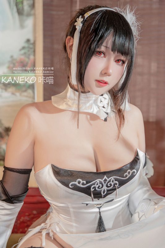 Coser@KANEKO_咔喵 – 碧蓝航线 镇海 白旗袍 (31P)-六月图吧